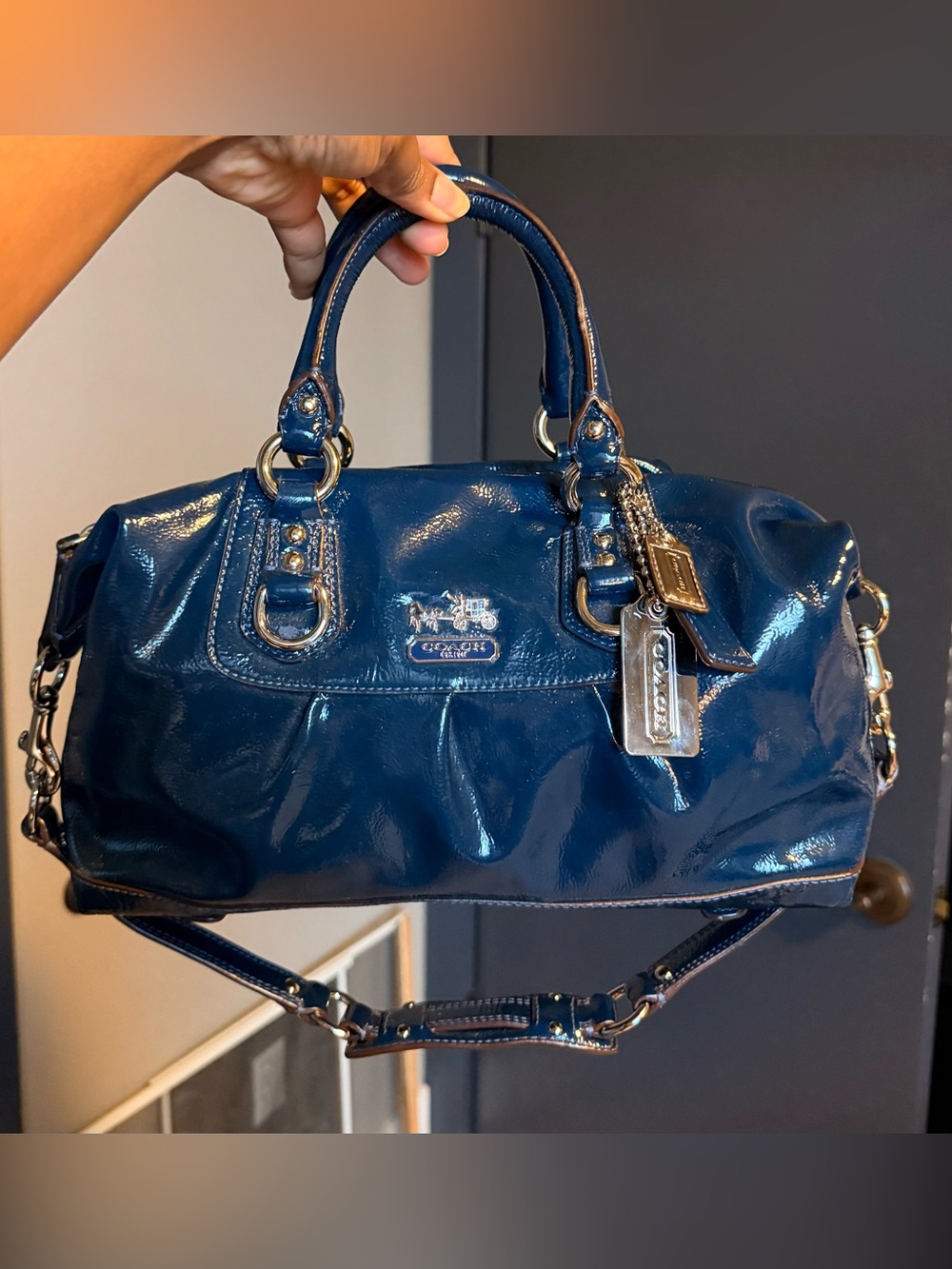 Coach Madison Sabrina Blue Satchel
